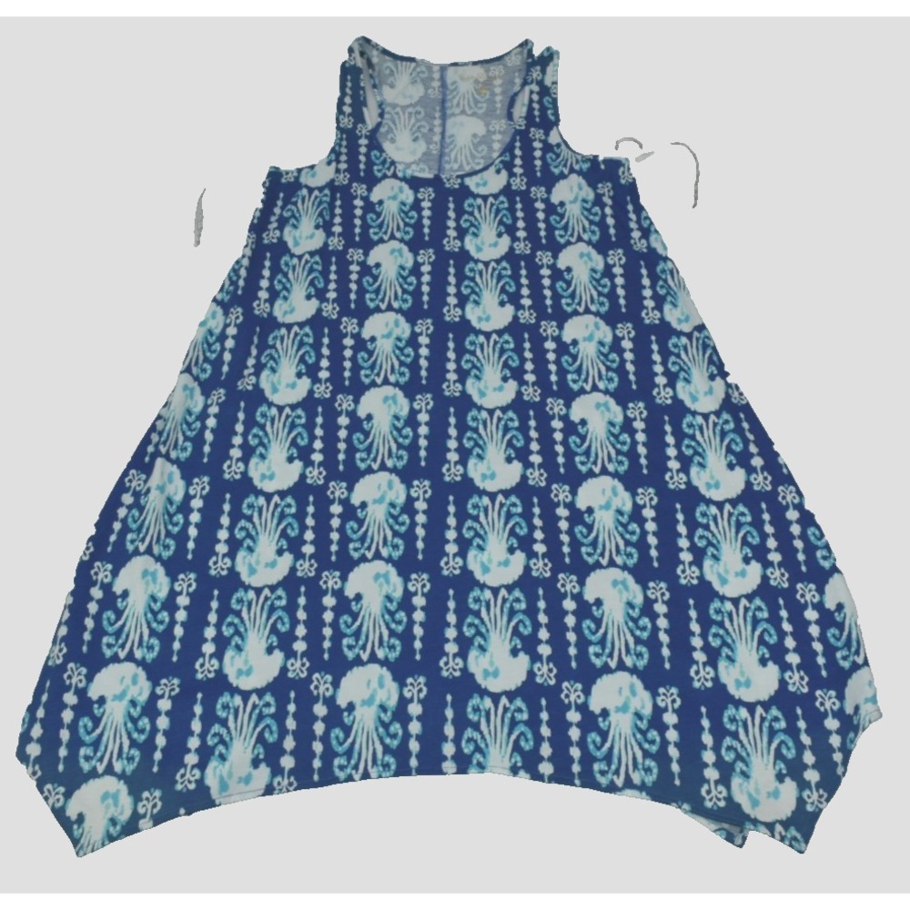 Lilly Pulitzer Melle Women Swing Dress Size S Get in Line Print Asymmetrical